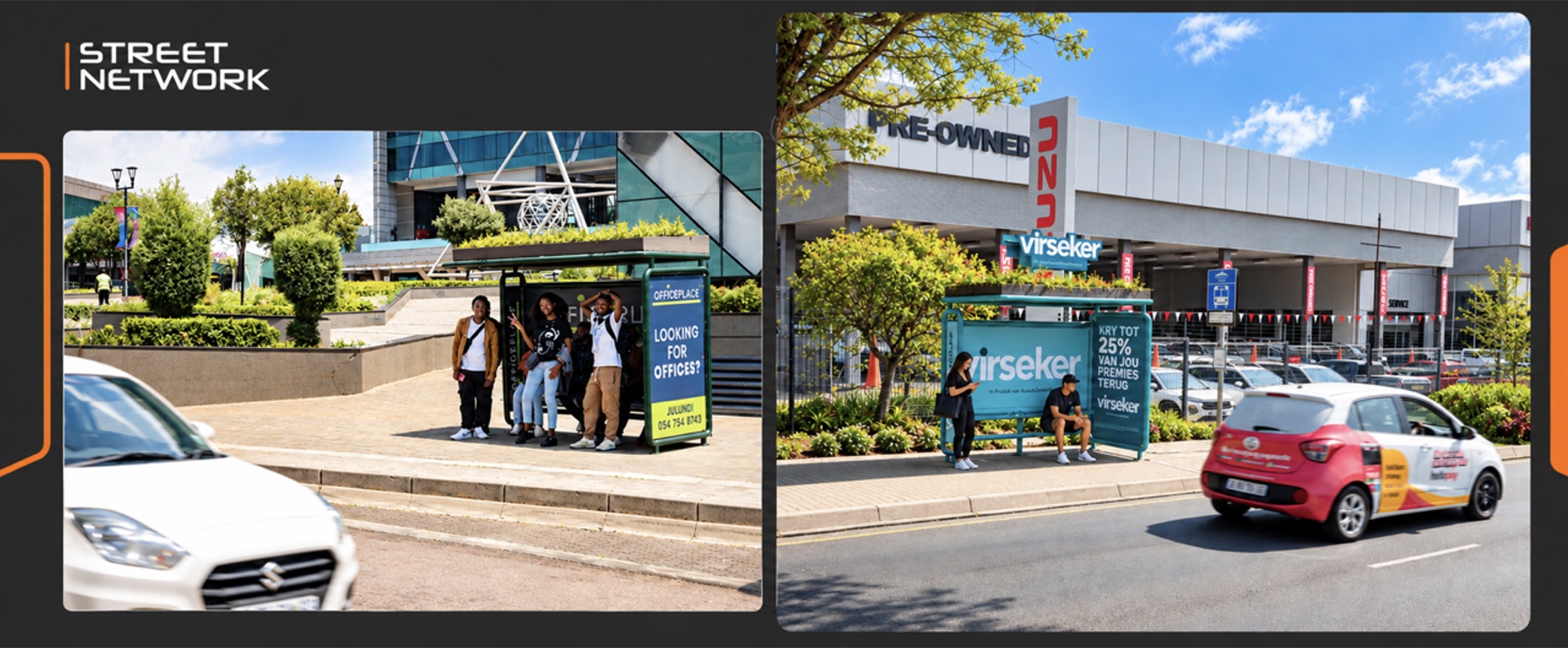 Street Network Roof Top Garden bus shelters with rooftop Spekboom planting